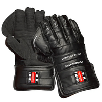 Gray Nicolls Limited Edition Black Wicket Keeping Gloves- Youth