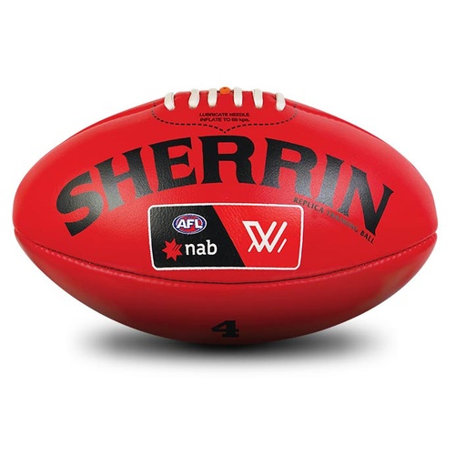 Sherrin Womens Replica AFL Training Ball Red [Size: 4]