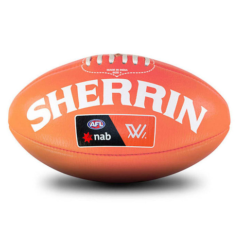 Sherrin Womens Replica AFL Training Ball Coral [Size: 4]