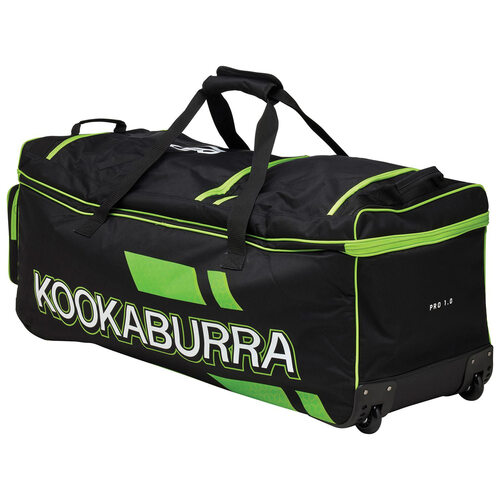 Kookaburra Pro 1.0 Wheelie 2021 Cricket Bag [Colour: Black/Lime]