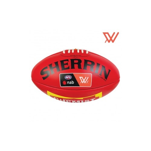 Sherrin Womans Replica Leather Aussie Rules Ball [Colour: Red]