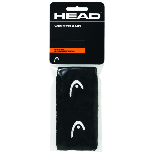 Head Wristbands 2.5 inch Black (Pack of 2)